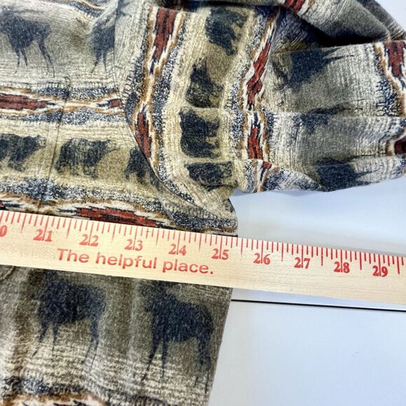 Vtg 90s‎ Woolrich Moose & Bear Flannel Shirt Mens XL Hunting Western Long Sleeve - Picture 7 of 11